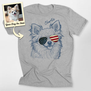 Personalized Chihuahua America Flag T Shirt