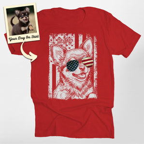 Personalized Dog Shirt Chihuahua America Flag Classic T-shirt