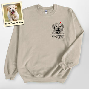 Personalized Dogface Labrador Mom Sweatshirt