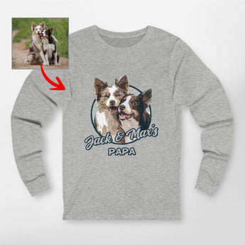 Personalized Vintage Dog Bella Canvas Long Sleeve Shirt For Dog Lovers - Pawarts