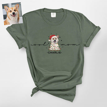 Christmas Dog Ghost Comfort Colors Tee, Festive Custom Gifts for Cool Mom - Pawarts
