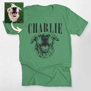 Customized Dog Shirt Vintage Dog Photo Classic Shirt Gifts For Pet Lovers