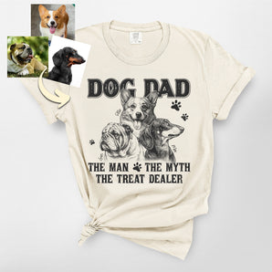 Dog Dad The Treat Dealer Premium Heavyweight Tee
