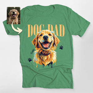 Custom Retro Vintage Dog Dad Portrait Classic Shirt Father's Day Gifts For Dog Owners