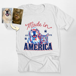 Made in America Custom Dog Patriotic Classic Tee