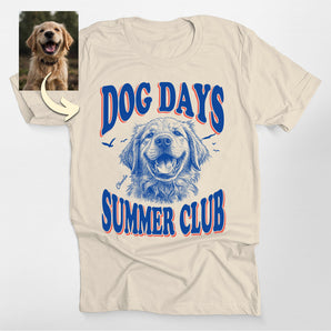 Dog Days Summer Club Custom Dog Portrait Classic Tee