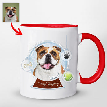 Pawarts - Personalized Christmas Snowball Dog Portrait Mug For Humans - Pawarts