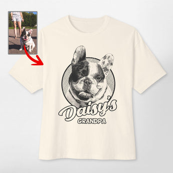 Custom Dog Portrait Oversized T-shirts for Dog Lovers - Pawarts