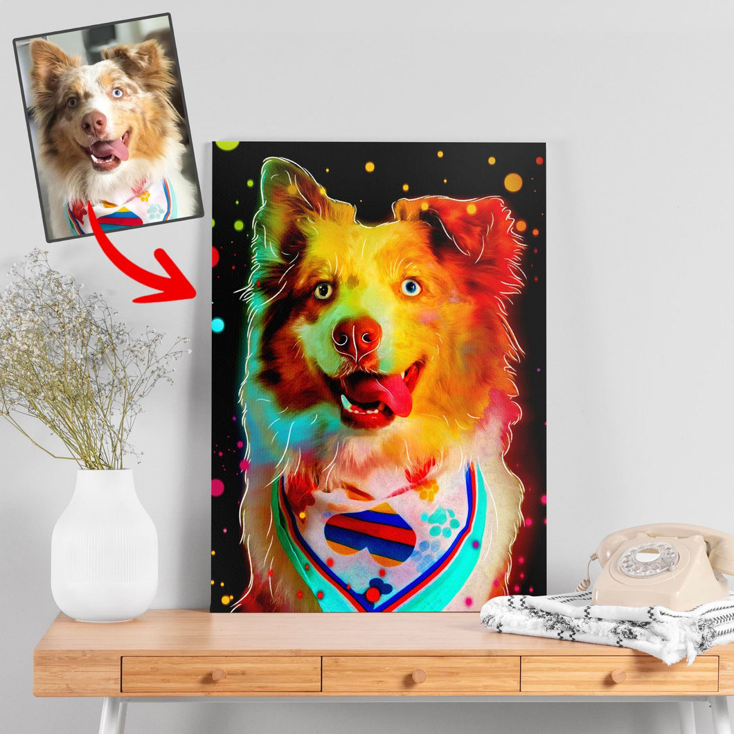 Pawarts | Custom Dog Neon Canvas [Unique Gift For Dog Lovers]