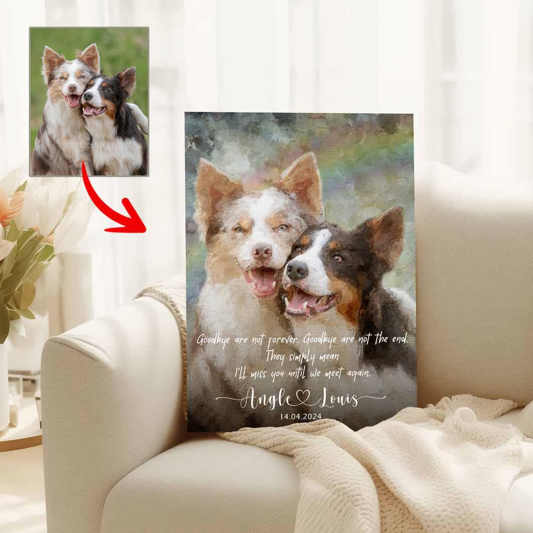 Pawarts | Memorial Custom Dog Canvas [Touching Gift For Dog Lovers]
