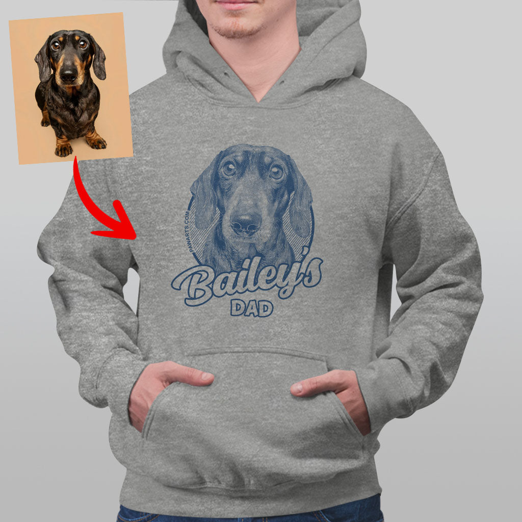 Pawarts - Meaningful Gift | Personalized Dog Photo Hoodie For Dog Dad