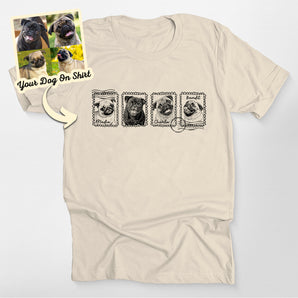 Personalized Pug Stamp Frame T-shirt