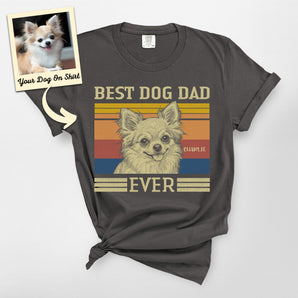 Personalized Best Dog Dad Premium Heavyweight Tee