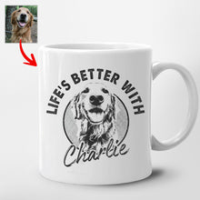 Load image into Gallery viewer, Pawarts | Super Cute Personalized Dog Mug [Life Is Better With A Dog]
