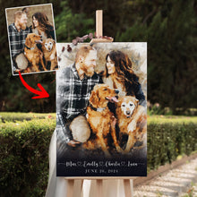 Load image into Gallery viewer, Pawarts | Meaningful Custom Dog Canvas [Great For Wedding Day]
