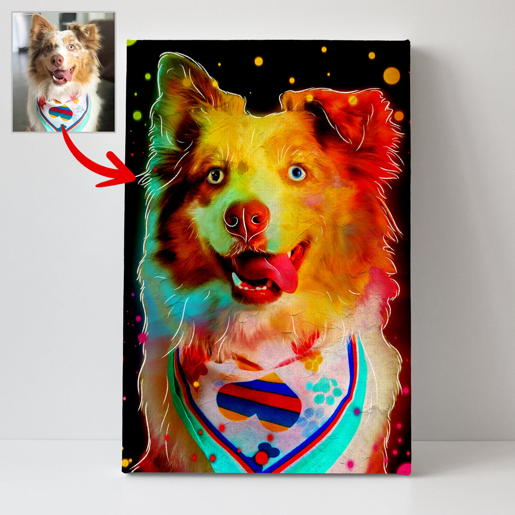 Pawarts | Custom Dog Neon Canvas [Unique Gift For Dog Lovers]