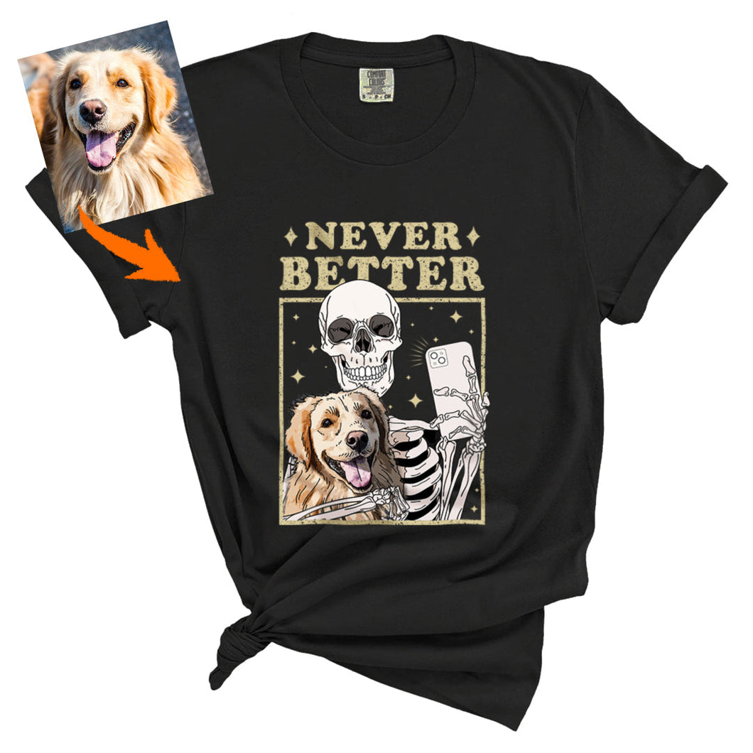 Pawarts | Spooky Customized Dog Portrait Comfort Color T-shirts [Best For Halloween]