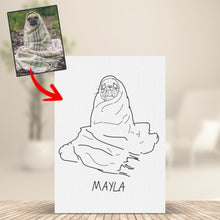 Load image into Gallery viewer, Pawarts | Funny Personalized Dog Line Art Canvas [Unique Gift For Dog Lovers]
