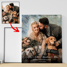 Load image into Gallery viewer, Pawarts | Wonderful Custom Dog Canvas [Unique Wedding Gift For Dog Lovers]
