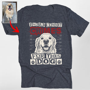 Funny Dog Walking Shirt For Human Commit Crimes For Dog Classic T-shirt