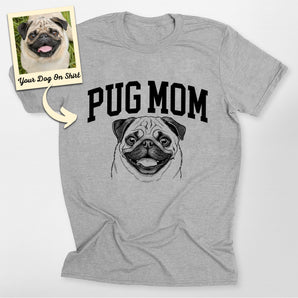 Personalized Pug Mom T-shirt