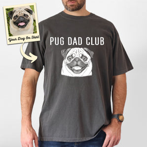 Personalized Pug Dad Club Premium Heavyweight Shirt