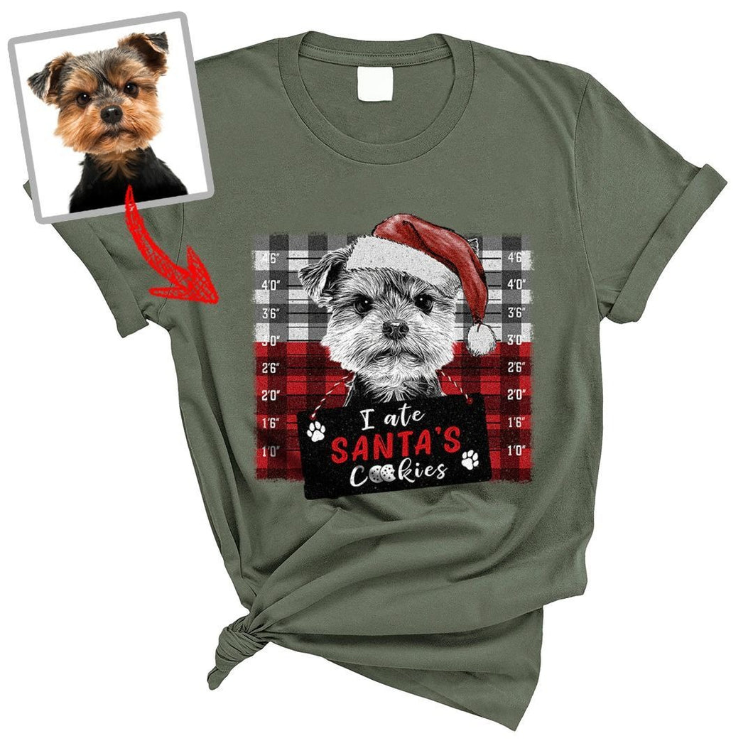 Pawarts | Hilarious Xmas Customized Dog Portrait Comfort Colors T-Shirt