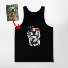 Load image into Gallery viewer, Pawarts | Customized Dog Portrait Unisex Tank top For Patriotic Human
