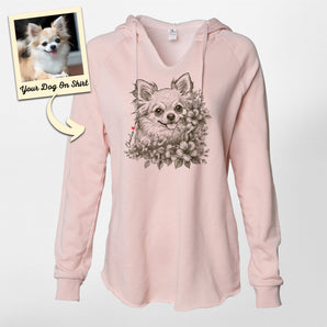 Personalized Sketch Floral Women's Hoodie