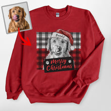 Load image into Gallery viewer, Pawarts | Joyful Christmas Custom Dog Portrait Sweatshirt [For Dog Dad]

