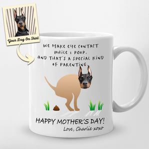 Custom Doberman Mug Funny Mothersday Dog Portrait