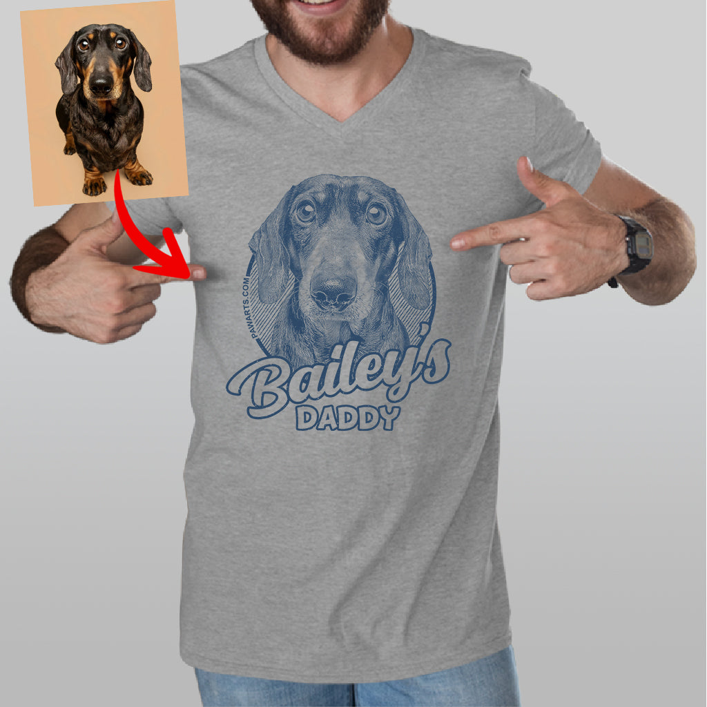 Pawarts - Awesome Personalized Dog V-neck Shirt [Gift For Dog Dad]