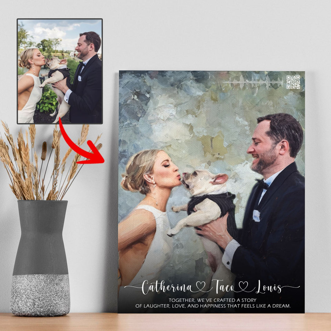 Pawarts | Wonderful Custom Dog Canvas [Unique Wedding Gift For Dog Lovers]
