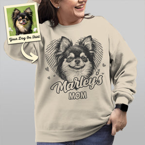 Personalized Chihuahua Love Heart Sweatshirt