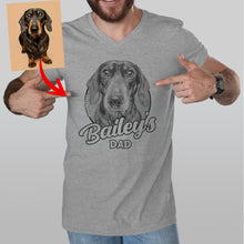 Load image into Gallery viewer, Pawarts - Awesome Personalized Dog V-neck Shirt [Gift For Dog Dad]
