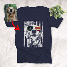 Load image into Gallery viewer, Pawarts | Great Custom Dog Photo T-shirt [For Independence Day]

