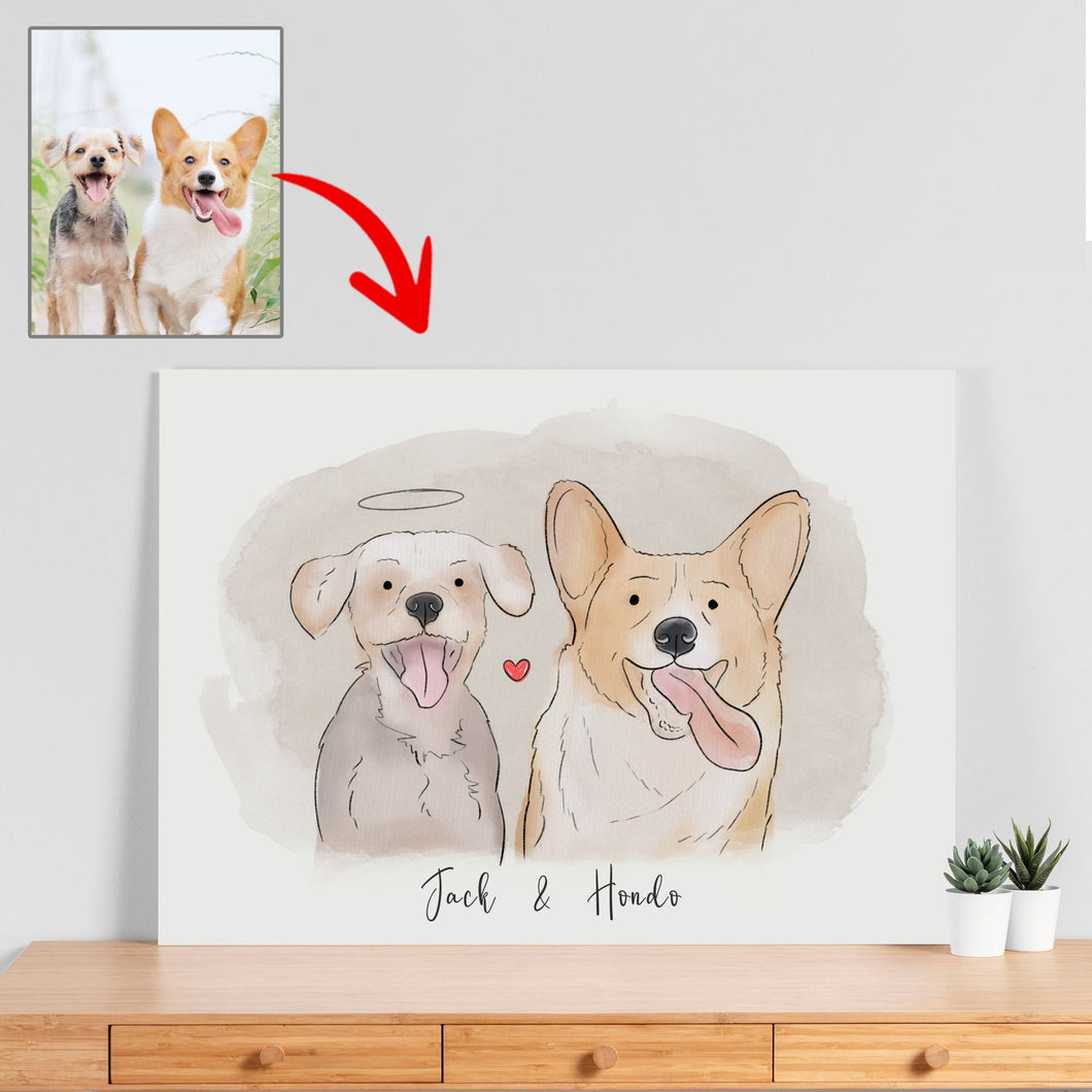 Pawarts | Cute Customized Dogs Canvas [Meaningful Gift For Dog Lovers]