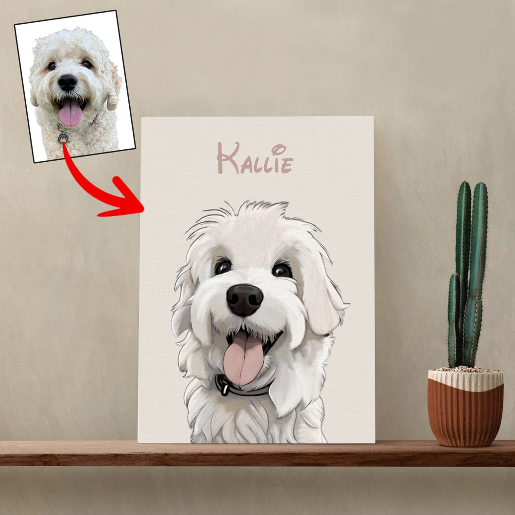 Pawarts | Cartoon Dog Custom Canvas [Cute Gift for Dog Lovers]
