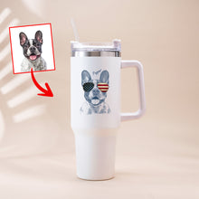Load image into Gallery viewer, Pawarts | Customized Dog Portrait Tumbler For Patriotic Human
