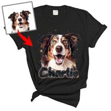 Load image into Gallery viewer, Pawarts | Galaxy Customized Dog Portrait Comfort Colors Unisex T-shirt [For Humans]
