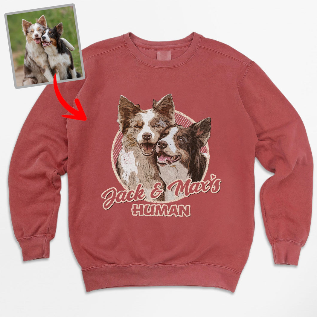 Pawarts | Super Vibrant Customized Dog Comfort Color Sweatshirt For Human
