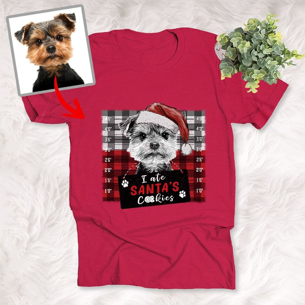 Pawarts | Xmas Vibes Personalized Sketch Dog T-Shirt [Christmas Gift]