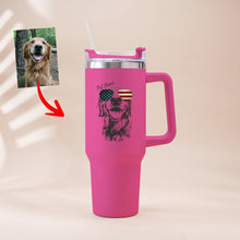 Load image into Gallery viewer, Pawarts | Customized Dog Portrait Tumbler For Patriotic Human

