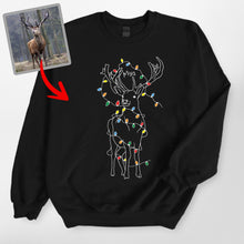 Load image into Gallery viewer, Pawarts | Christmas Light Personalized Dog Portrait Sweatshirt
