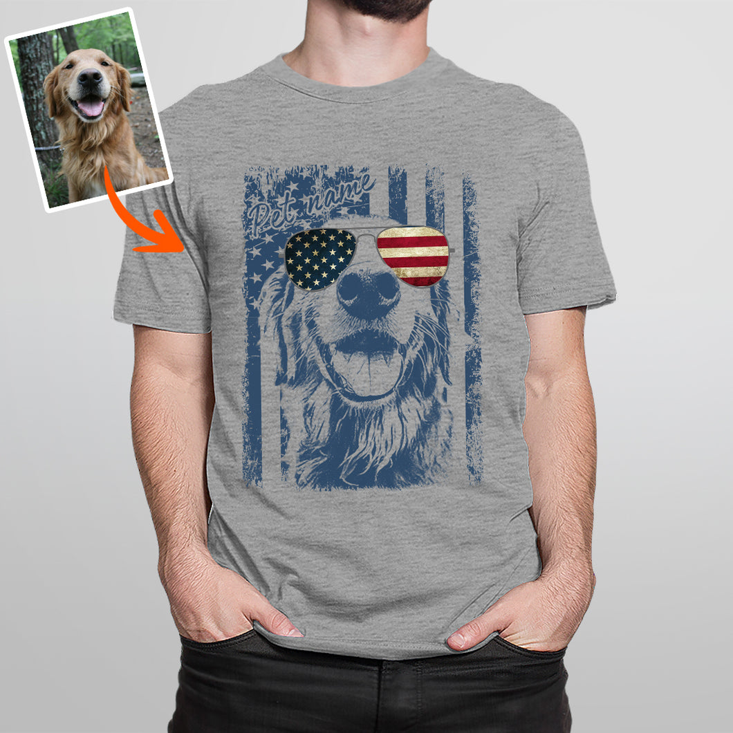 Pawarts - Excellent Personalized Dog T-Shirt [Independence Day Gift For Dog Dad]