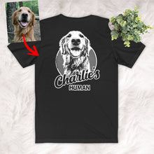 Load image into Gallery viewer, Pawarts | Custom Dog Portrait Backside Unisex T-shirt
