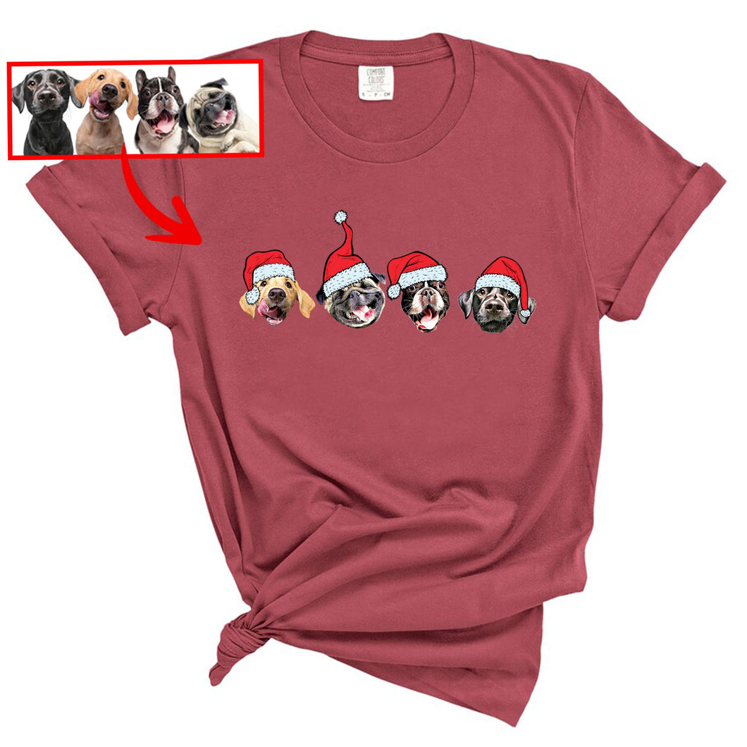 Pawarts | Cute Customized Dog Comfort Color T-shirt For Human [Lovely Xmas Gift]