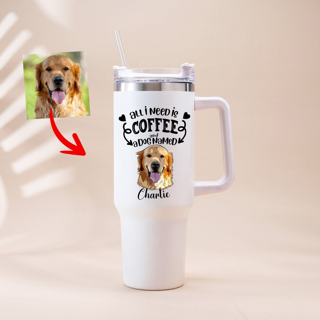 Pawarts | (All I Need Is Coffee And A Dog) Customized Tumbler For Dog Lovers