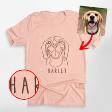 Load image into Gallery viewer, Pawarts | Custom Dog Line Embroidered T-shirt [Durable Gift For Dog Mom]
