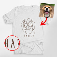 Load image into Gallery viewer, Pawarts | Custom Dog Line Embroidered T-shirt [Durable Gift For Dog Mom]
